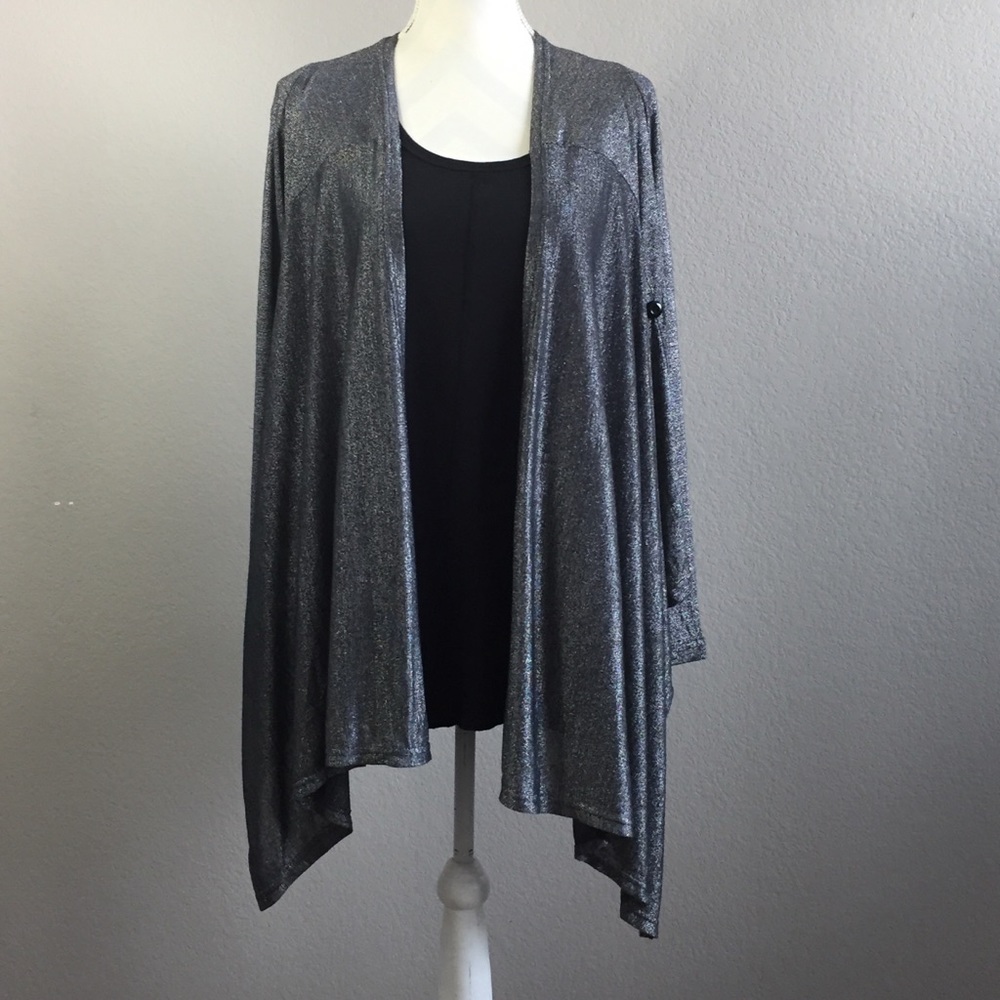 Sacred Threads Silver Long-Sleeved Shrug